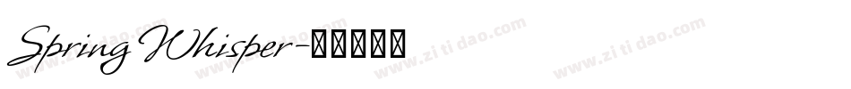 Spring Whisper字体转换